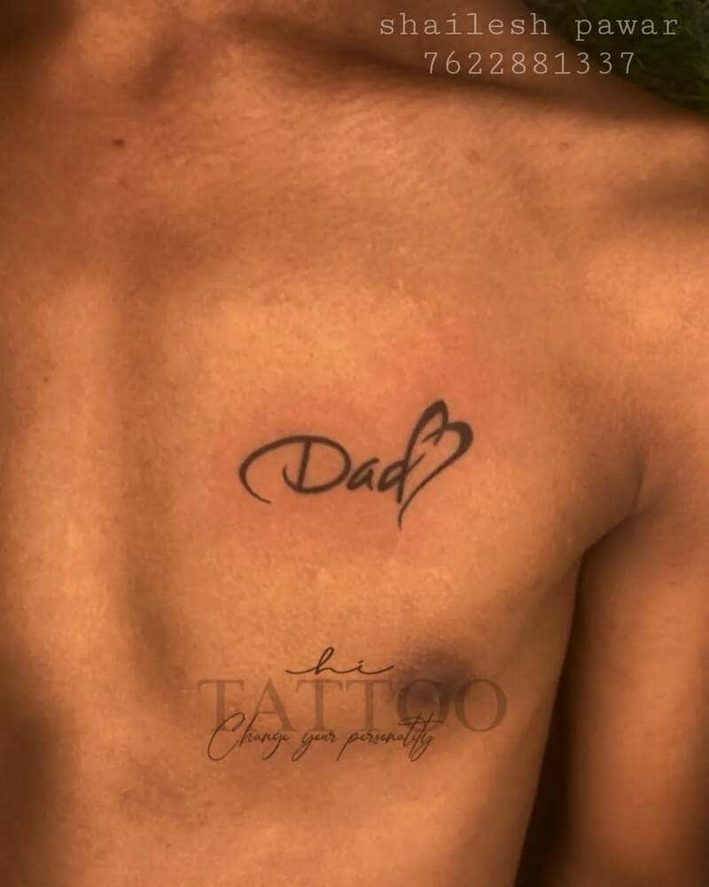 heartbeat-dumbbell-small-simple-chest-tattoo-men